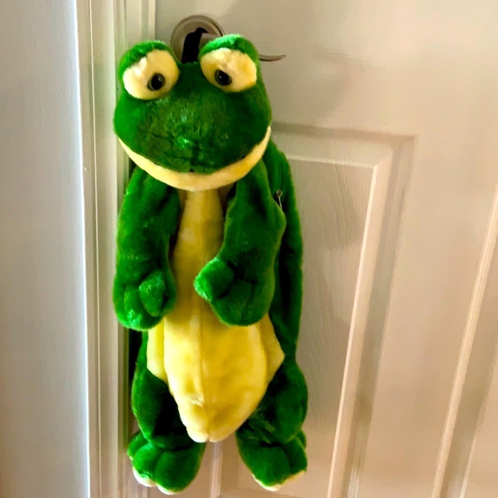 Furry Green Frog Backpack DO-RE-ME-YOU
